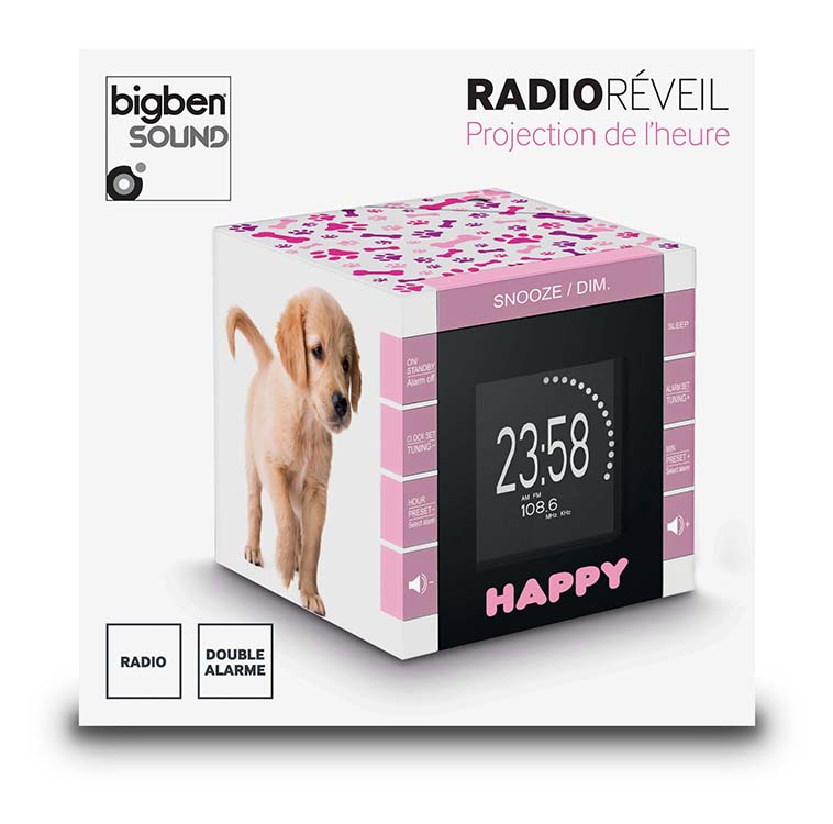 Radio-Réveil « Happy Cube » RR70PDOGS2 BIGBEN, Bigben - Le Design Sonore  pour tous, Audio, Thomson, Bigben Party, Bigben kids, Lumin'US, Colorlight