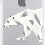 Coque semi-rigide transparente (ours polaire) - Packshot
