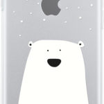 Coque semi-rigide transparente (petit ours blanc) – Packshot