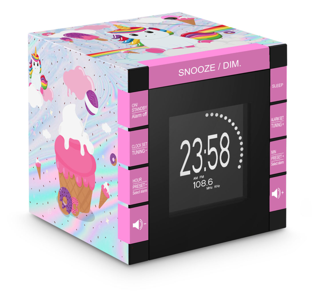 RAILONCH Réveil licorne numérique avec LED, cadeau lumineux pour enfants,  garçons et filles (005)